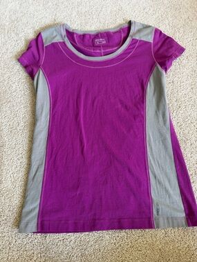 Eddie Bauer Women’s Purple and Gray Short Sleeve Active Tee